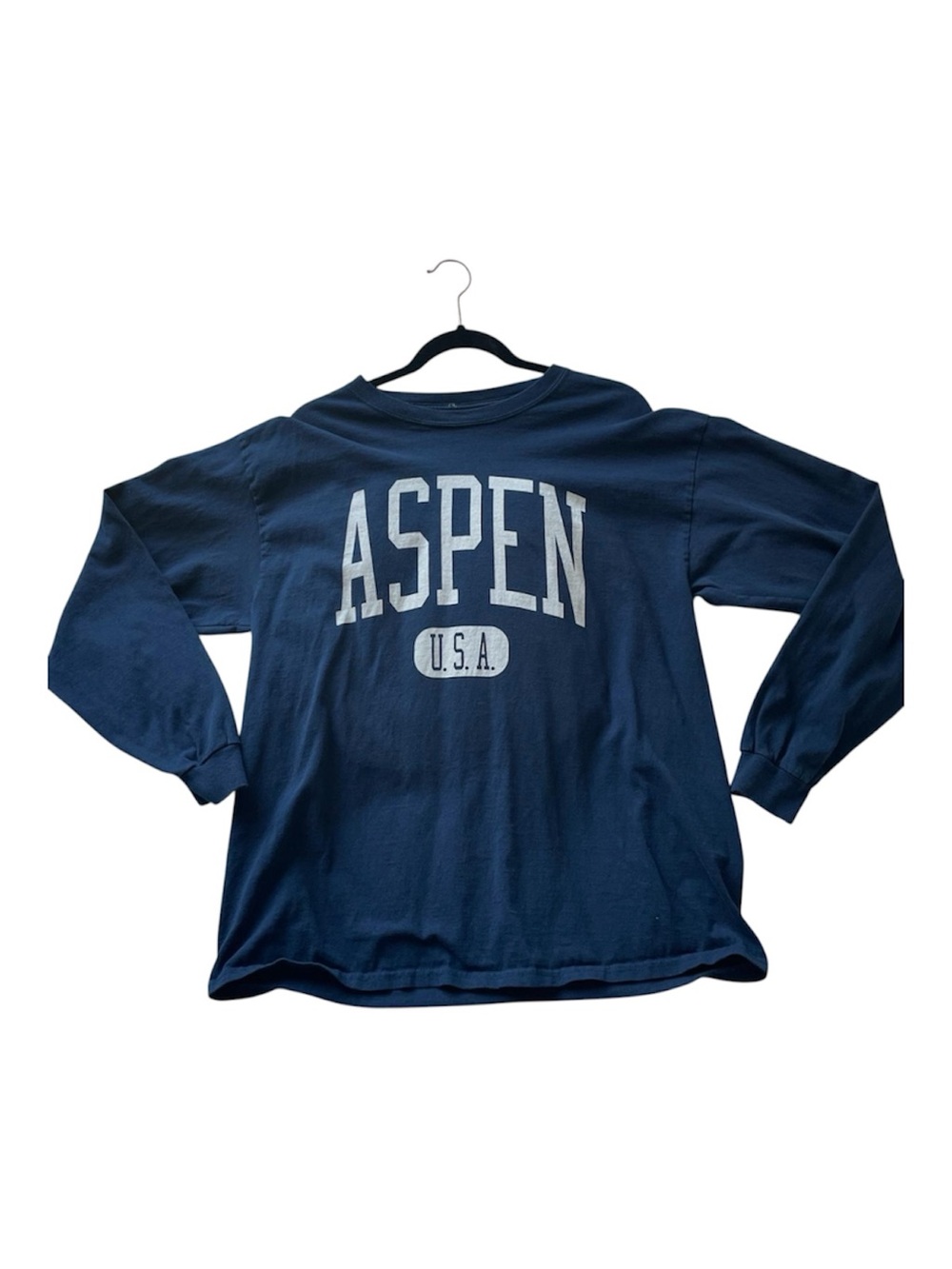 Brandy Melville / J. Galt Navy 'ASPEN U.S.A.' Long Sleeve Tee